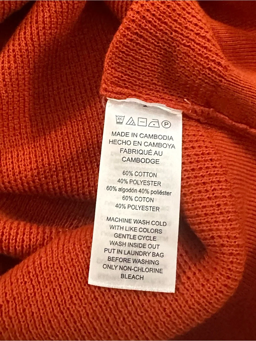 Michael Kors Short-Sleeve Knit Top in Rust Orange